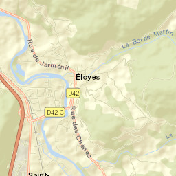 Éloyes Street Map