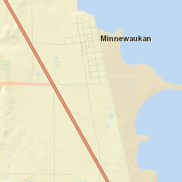 Minnewaukan Street Map
