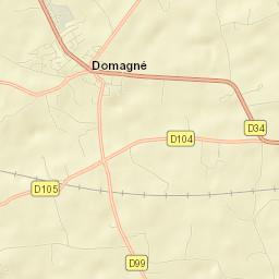 Domagné Street Map