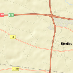 Étrelles Street Map