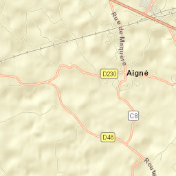 Aigné Street Map