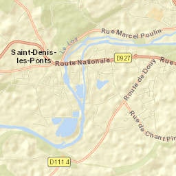 Saint-Denis-les-Ponts Street Map
