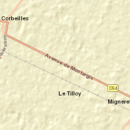 Corbeilles Street Map