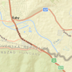 Šahy Street Map