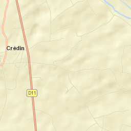 Crédin Street Map
