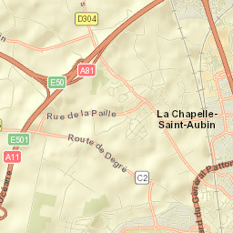 La Chapelle-Saint-Aubin Street Map