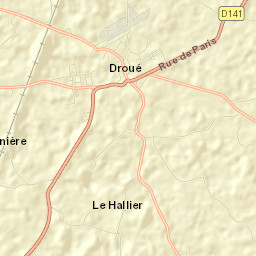 Droué Street Map