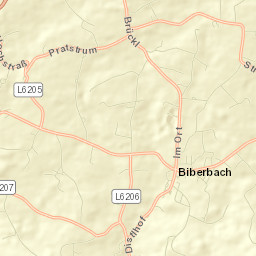 Biberbach Street Map