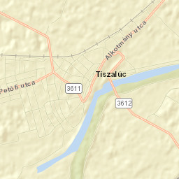 Tiszalúc Street Map