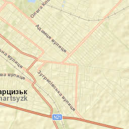 Khartsyz’k Street Map