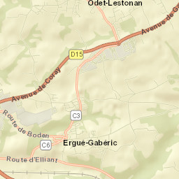 Ergué-Gabéric Street Map