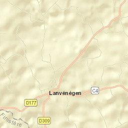Lanvénégen Street Map