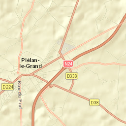 Plélan-le-Grand Street Map