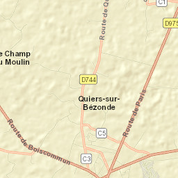 Quiers-sur-Bézonde Street Map