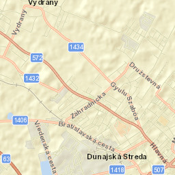 Okres Dunajská Streda Street Map