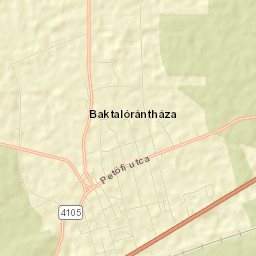 Baktalórántháza Street Map