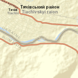 Tyachiv Street Map