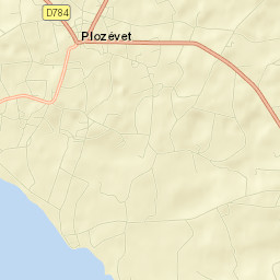 Plozévet Street Map