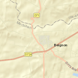 Beignon Street Map