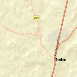 Brûlon Street Map
