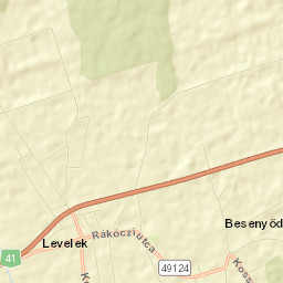 Levelek Street Map