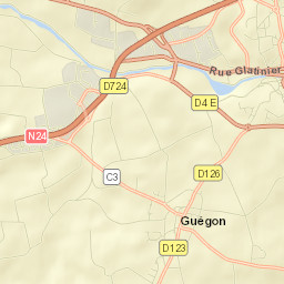 Guégon Street Map