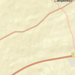 Campénéac Street Map