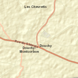 Douchy Street Map