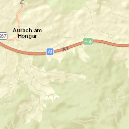 Aurach am Hongar Street Map