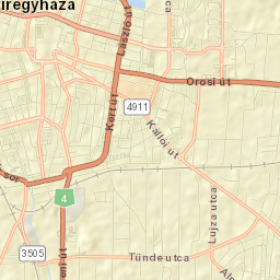 Nyíregyháza Street Map