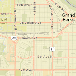 Davis Drive, University of North Dakota, Grand Forks Street Map