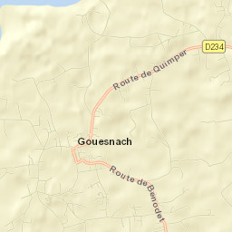 Gouesnach Street Map