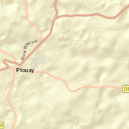 Plouay Street Map