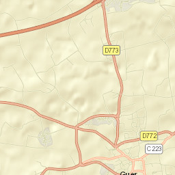 Guer Street Map