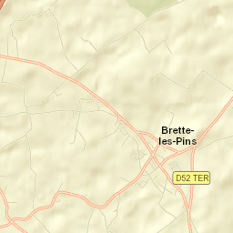 Brette-les-Pins Street Map