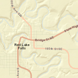 Red Lake Falls Street Map