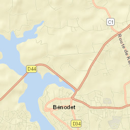 Bénodet Street Map