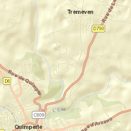 Tréméven Street Map
