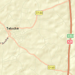 Teloché Street Map