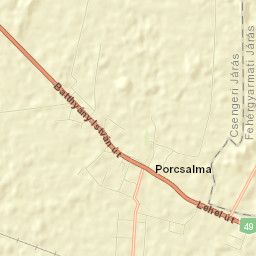 Porcsalma Street Map