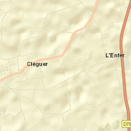 Cléguer Street Map