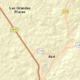 Azé Street Map