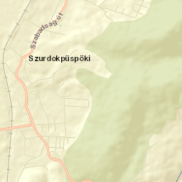 Szurdokpüspöki Street Map