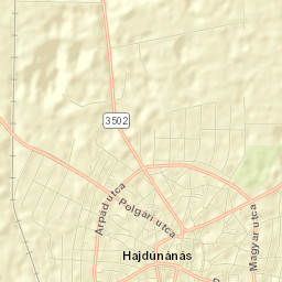 Hajdúnánás Street Map