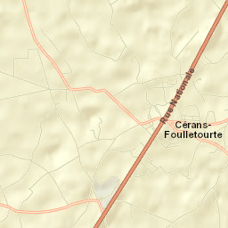 Cérans-Foulletourte Street Map