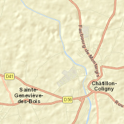 Châtillon-Coligny Street Map