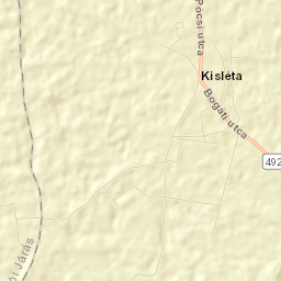 Kisléta Street Map