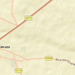 Renazé Street Map