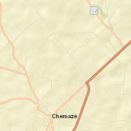 Chemazé Street Map