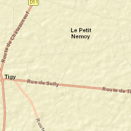 Tigy Street Map